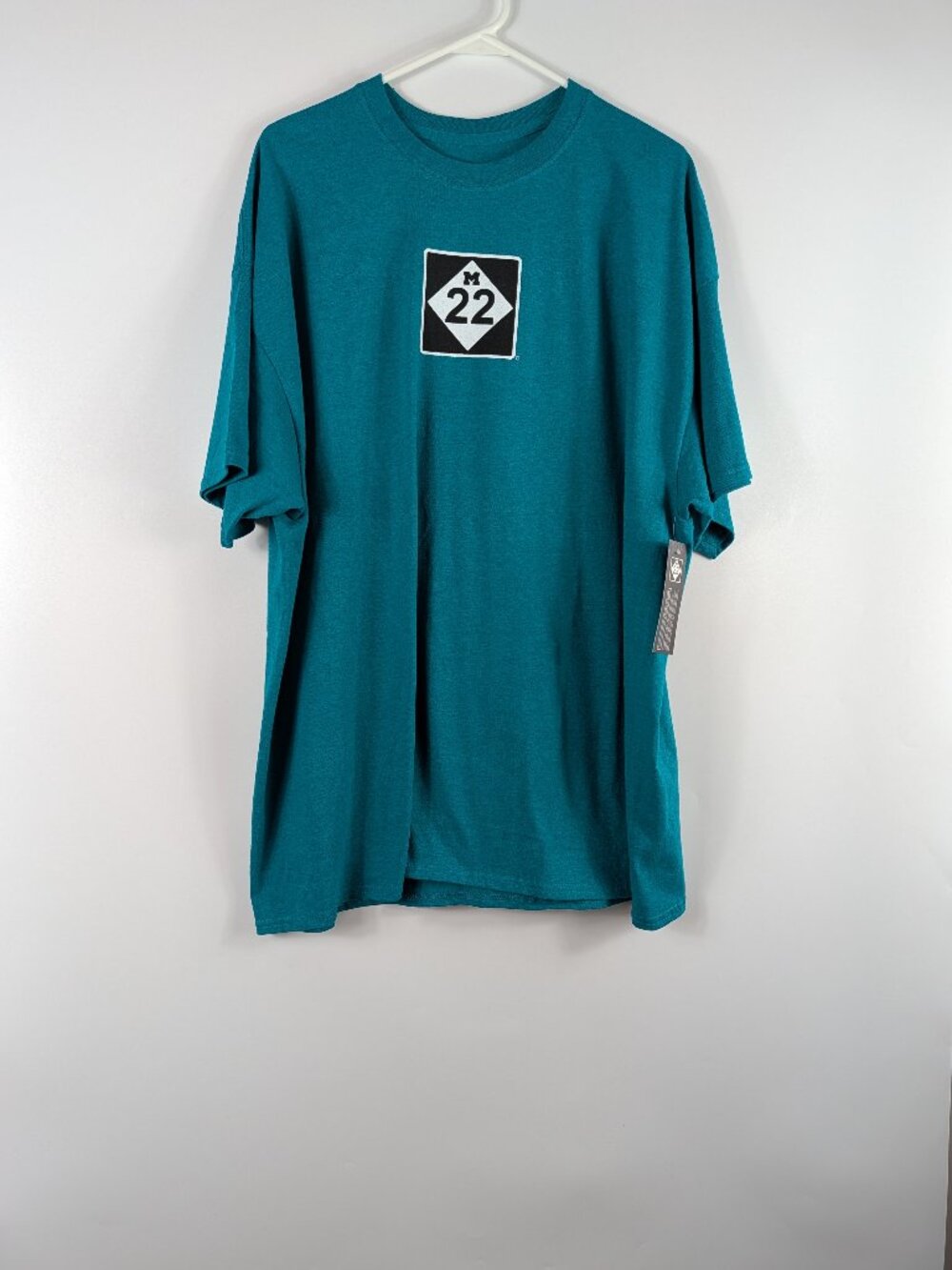 M22 Classic Short Sleeve T-Shirt Teal Cotton Polyester Blend Mens 2XL